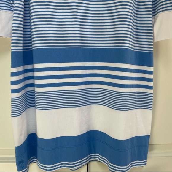 Lilly Pulitzer Marlowe Bay Blue Coconut Stripe 100% Pima Cotton Pullover Dress - Picture 3 of 14